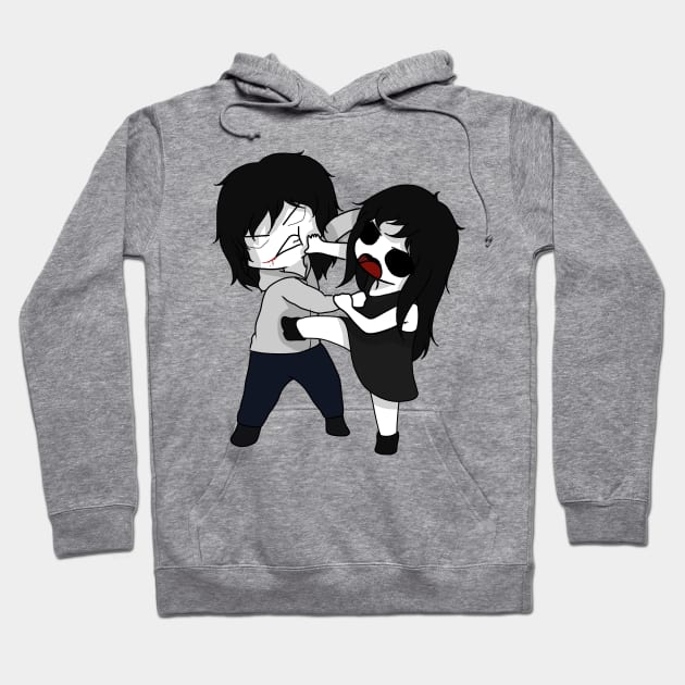 creepypasta jeff vs jane chibi Creepypasta Hoodie TeePublic